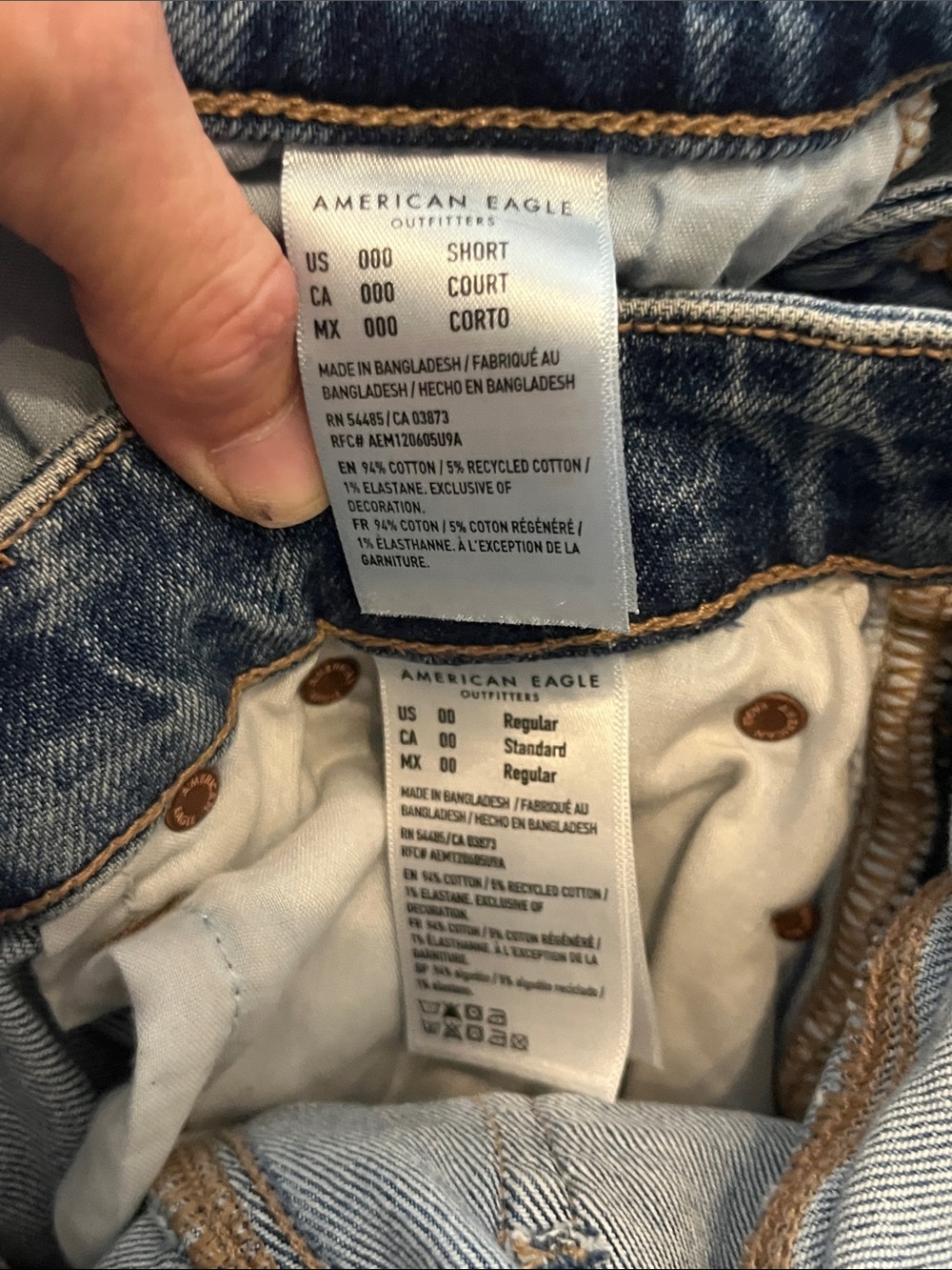 American Eagle Outfitters Distressed Blue Flare & Wide Leg Jeans - Picture 2 of 3